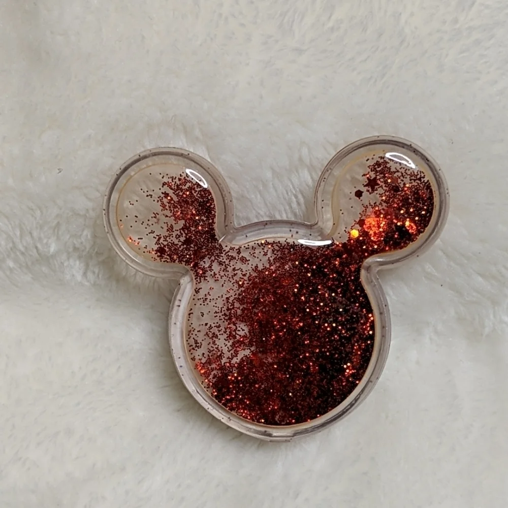 Mickey Mouse red glitter phone holder